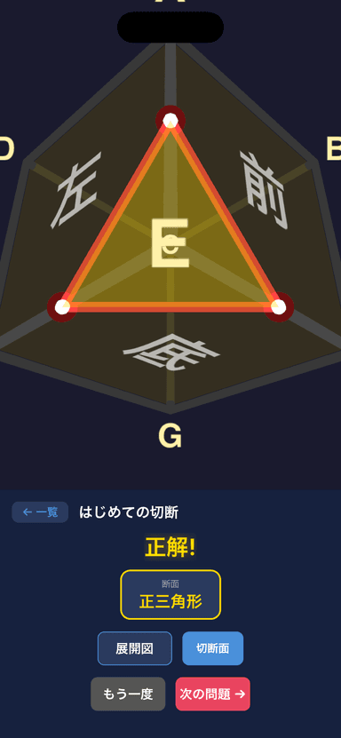 ステップ3: 断面を確認する